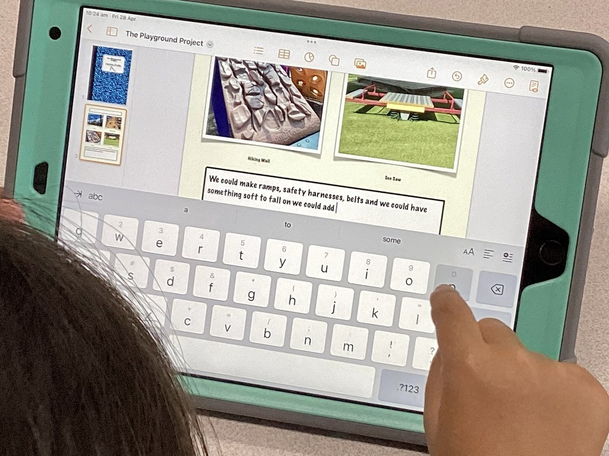 ApptiveLL's tweet photo. Phase 2 of The Playground Project: evaluating existing playground equipment. Our local parks and school playground have no inclusive play equipment. Students have started pondering alternatives. Next step: consulting experts. #edtech #edtechchat https://t.co/zZKD1hsdOX