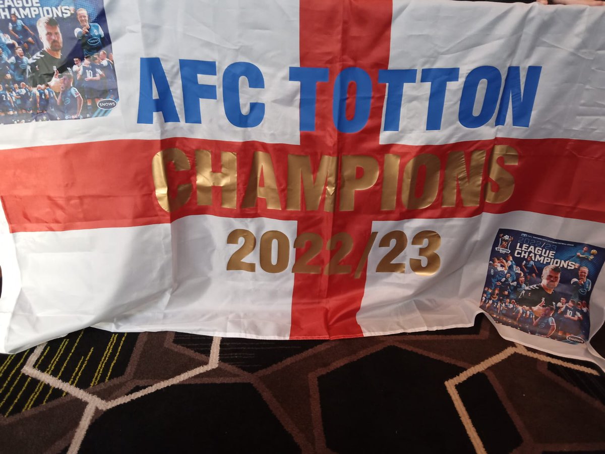 andrewaitken20's tweet photo. This is my AFC Totton champion's England flag 🏴󠁧󠁢󠁥󠁮󠁧󠁿 what I had done 🙂🙂 https://t.co/Ajmd7i0cbk
