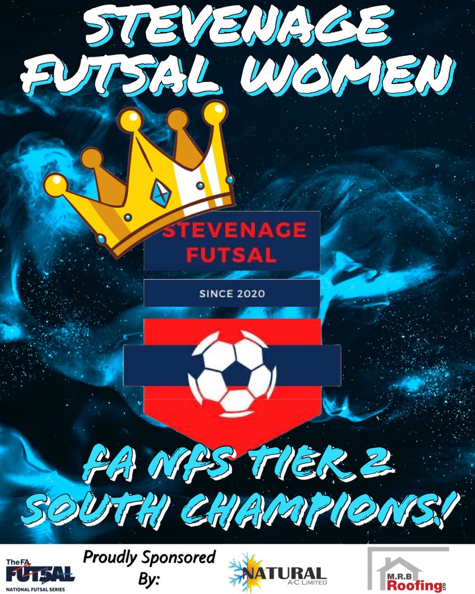 🏆CHAMPIONS🏆

Todays draw confirms us as CHAMPIONS OF THE NFS TIER 2 SOUTH!!!

What a season it has been!!

#Stevenage #WomensFutsal