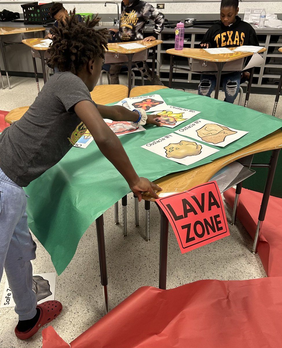 1KS4EDU's tweet photo. Itโs amazing what our kids will do when you add a twist to their learning! #reviewweek #thefloorislava #caution #studentsatwork @DrWynneLaToya @FrancisES_AISD https://t.co/QX1YPeCXom