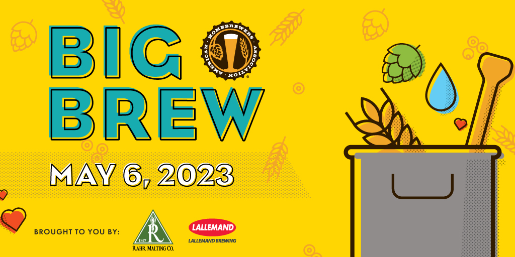 HomebrewAssoc's tweet photo. Happy #BigBrew for National Homebrew Day! Let's raise a glass to the greatest hobby in the world—homebrewing! Tag us in your homebrewing photos and special thanks to sponsors Lallemand Brewing &amp; Rahr Malting Co.
https://t.co/6Gky8IlJsl https://t.co/BslVRHp7MR