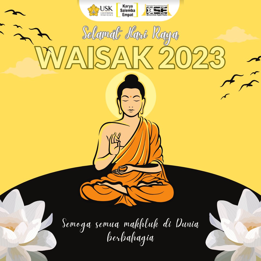 kse_usk's tweet photo. Selamat Hari Raya Waisak! Semoga sega kedamaian selalu menyertai ๐ฏ
#PaguyubanKSE #KSEAceh #GoKSE #BanggaJadiKSE #BeasiswaKSE #KSEUSK #KSE #USK #KSENusantara #KaryaSalembaEmpat #UniversitasSyiahKuala #KSEUSKJaya #KSEUSKJayaJayaJaya #SharingNetworkingDeveloping https://t.co/yO0O8frLrU