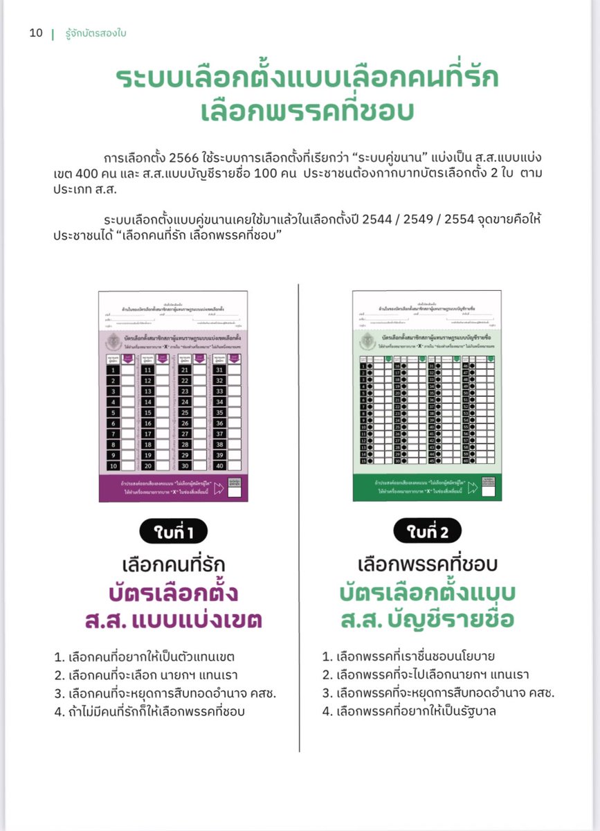 iLawclub's tweet photo. #เลือกตั้ง2566 บัตรเลือกตั้ง 2 ใบ ไม่เหมือน #เลือกตั้ง62 นะ ระบบเปลี่ยนแล้ว

🟣สีม่วง: เลือก ส.ส. เขต ที่เรามีสิทธิเลือกตั้ง (อิงตามทะเบียนบ้าน) ในบัตรมีแต่เบอร์ เช็คเบอร์ไปก่อน https://t.co/IYbDL8reyT หรือแอป SmartVote และจำเบอร์ไป

🟢สีเขียว: เลือกส.ส.บัญชีรายชื่อ พรรคการเมือง https://t.co/Q6XfuXkwEw