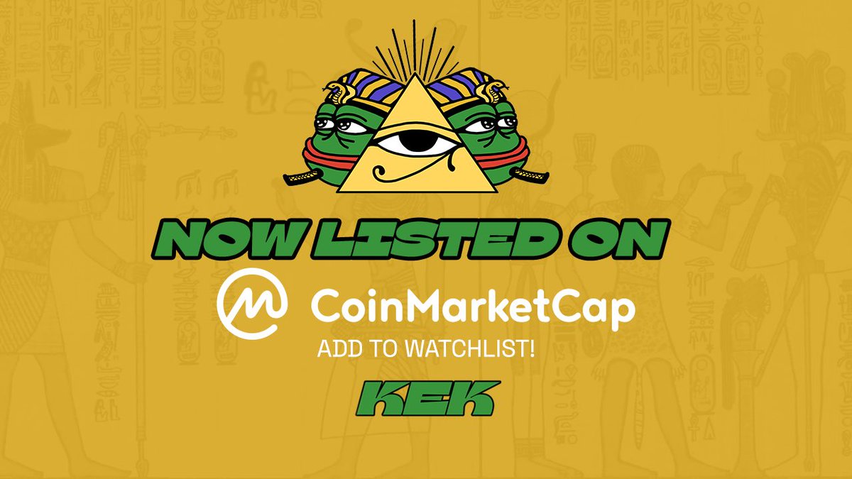 kingdomofkek's tweet photo. 👁 @COINMARKETCAP LISTED KEK! 👁

IN 48 HOURS! Community is King 👑 

🚨 Sacrifice for the Kingdom of KEK and add $KEKE to your coinmarkcap watchlist, upvote and share it everywhere!! 🚨 #KEKE #PEPE

Kekekekekekeke 7777777 🐸

https://t.co/Ke63JeIjB0 https://t.co/pJrCdxvOAc