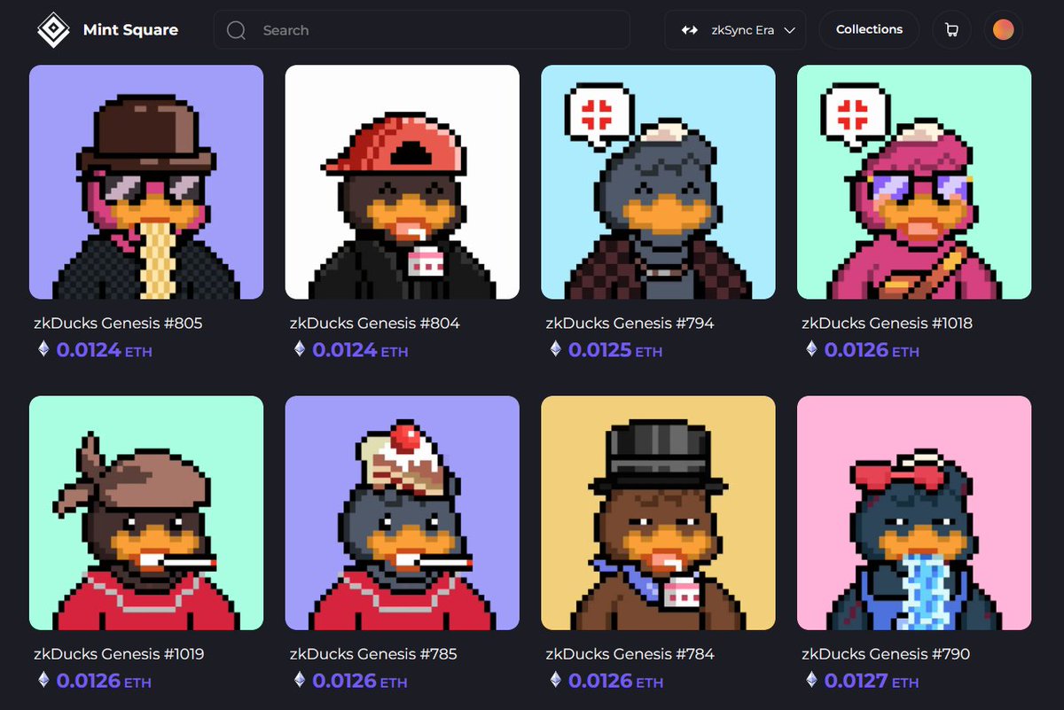 🪂zkDucks创世NFT空投 X 6

zkDucks是zkSync上的OG NFT项目之一，未来往Gamefi方向发展，创世NFT持有者很快会获得治理代币 $ZKDC 空投。

空投6个创世NFT，目前地板0.0124E。工具抽3个，社区明幕3个，24H开奖：

①关注我和 @zkDucks 
②点赞+转发+评论区留言以太地址（中奖地址直接空投）