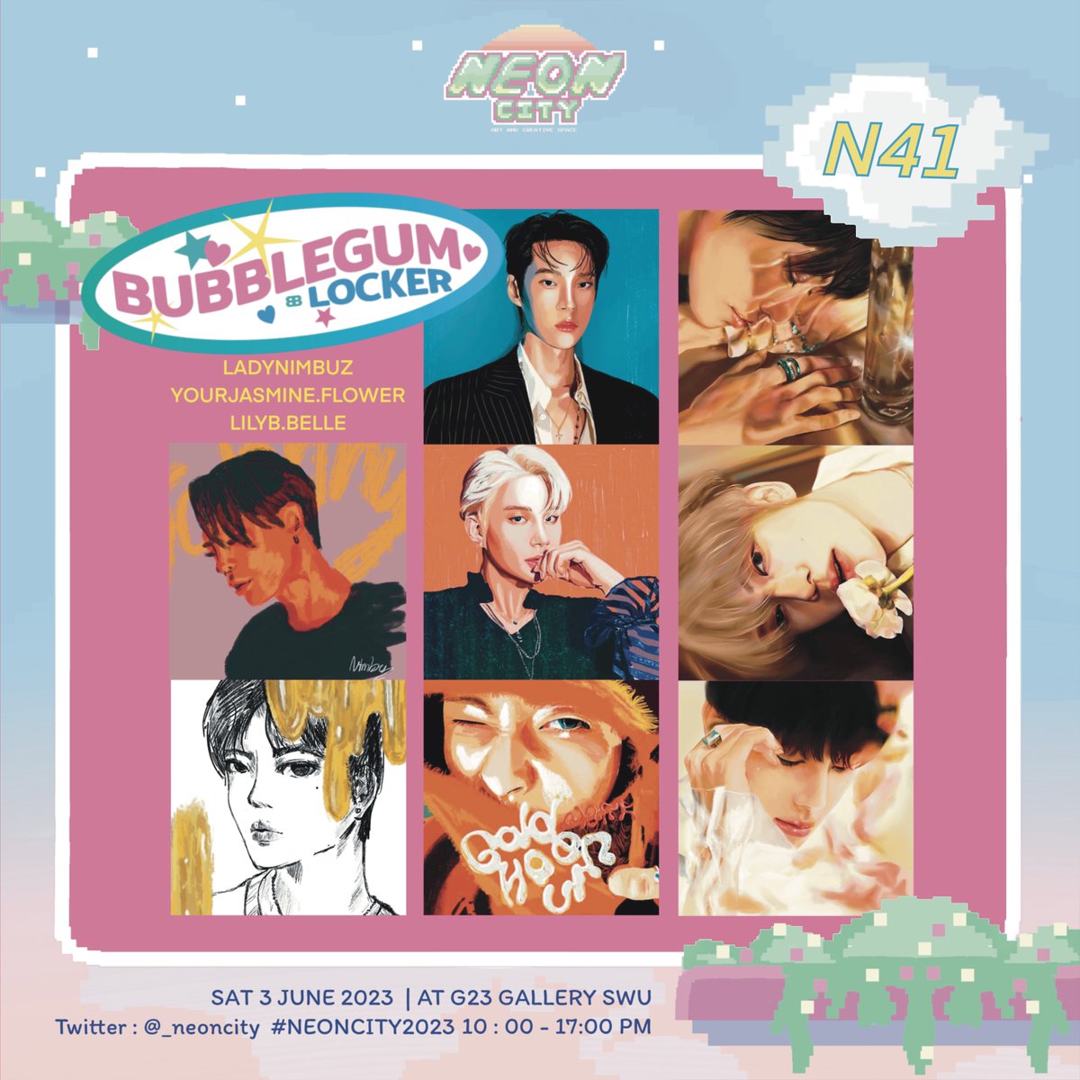N41 : BUBBLEGUMLOCKER
Artist : <a href="/lilybbelle/">𝒍𝒊𝒍𝒚𝒓𝒐𝒔𝒆.𝒃</a> / <a href="/meemismeem/">only.yourjasmine l commission open</a> / <a href="/ladynimbuz/">MoNimbuz🌧</a>
#NEONCITY2023