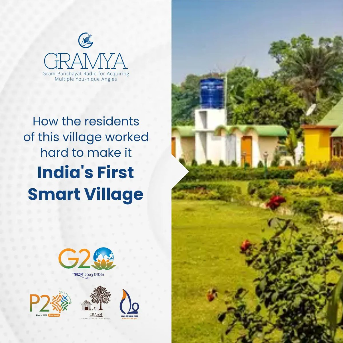 GramyaIndia's tweet photo. Read how this tiny village in Rajasthan, became India's Very First Smart Village. 

#GRAMYA #Grassrootradioapp #CommunityRadio #GramPanchayat #Rajasthan #development #digitalindia #people #democracy #cause #G20 #W20 #C20 #P20 #vasudhaivakutumbakam  #oneworldonefamilyonefuture https://t.co/DhpxC4L5AI