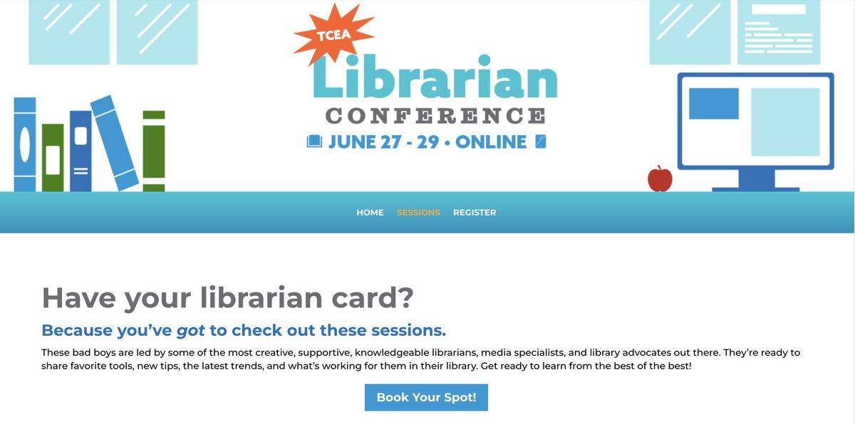 TCEA: 📣CALLING ALL LIBRARIANS📣

Sessions for the Librarian Conference are now online! Give them a peek 👀
sbee.link/jn4phuv7gx 
#librarytwitter #txlchat #libchat #edutwitter