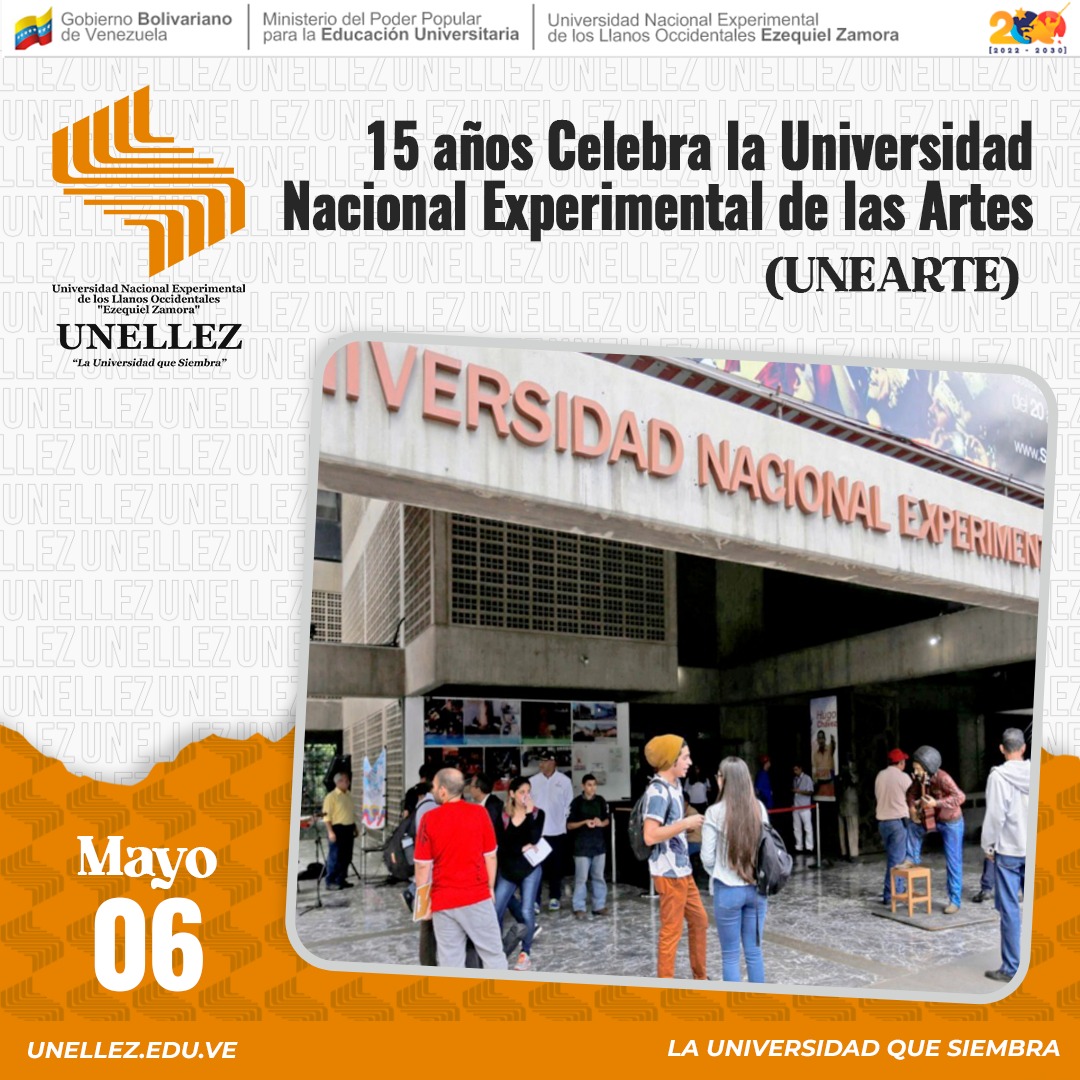 #Efemérides | Se crea con el fin de impulsar la transformación de la educación universitaria venezolana en todas las expresiones artísticas, artes plásticas, fotografía, diseño, música, teatro, danza y audiovisuales. 
#Unearte #15Años #UniversidaddelasArtes