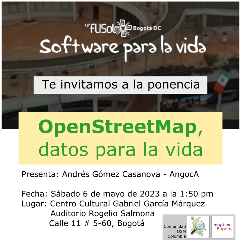MaptimeBogota's tweet photo. Les recordamos, estos son dos eventos hoy en el #FLISoL #Bogotá asociados a #OpenStreetMap
¡Los esperamos!
#voluntariado #datoslibres #comunidad #mapeo https://t.co/noD0xk0H3A
