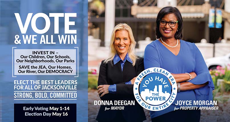 They could be called a dynamic duo. Two women with similar backgrounds are vying for top elected positions in the May 16 runoff elections here in Duval County. Former Channel 12 news anchor Donna Deegan is running for Mayor and former Channel 4 news...

thefloridastar.com/articles/the-d…