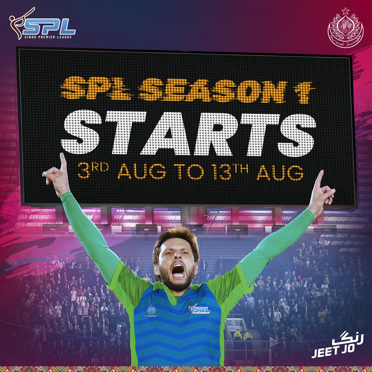 Buckle up for the roller coaster action of T20 cricket in Sindh Premier League, season 1.  

#spl #sindhpremierleague #T20 #SPLseason1