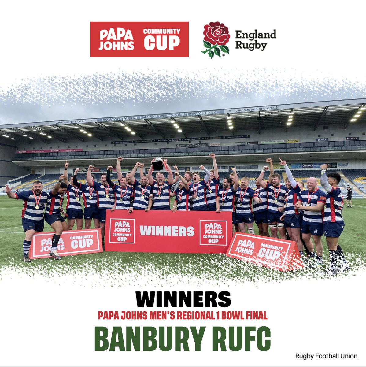 Rugby Football Union (@rfu) on Twitter photo 🏆🍕The 2023 <a href="/PapaJohnsUK/">Papa Johns UK</a> Men's Regional 1 Bowl Final champions - Banbury RUFC!
👏Congratulations to everyone at <a href="/BanburyRUFC/">Banbury Rugby Club</a>!
#PapaJohnsCommunityCup 🏆🍕The 2023 <a href="/PapaJohnsUK/">Papa Johns UK</a> Men's Regional 1 Bowl Final champions - Banbury RUFC!
👏Congratulations to everyone at <a href="/BanburyRUFC/">Banbury Rugby Club</a>!
#PapaJohnsCommunityCup