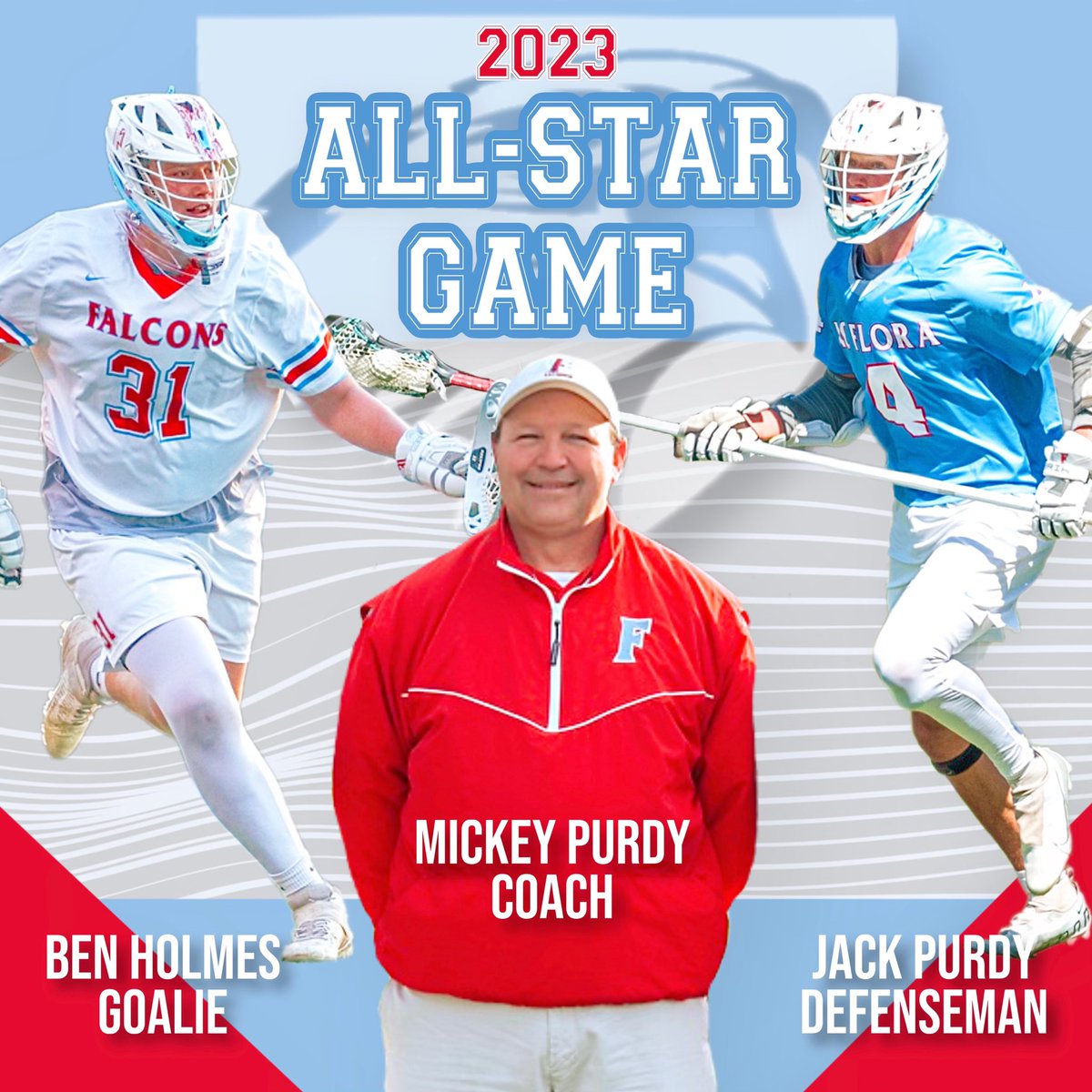 More to celebrate! Ben Holmes, Jack Purdy and Coach Purdy will all represent AC Flora Lacrosse at the inaugural North-South All Star Lacrosse Game on May 13th at Socastee HS. Congrats!