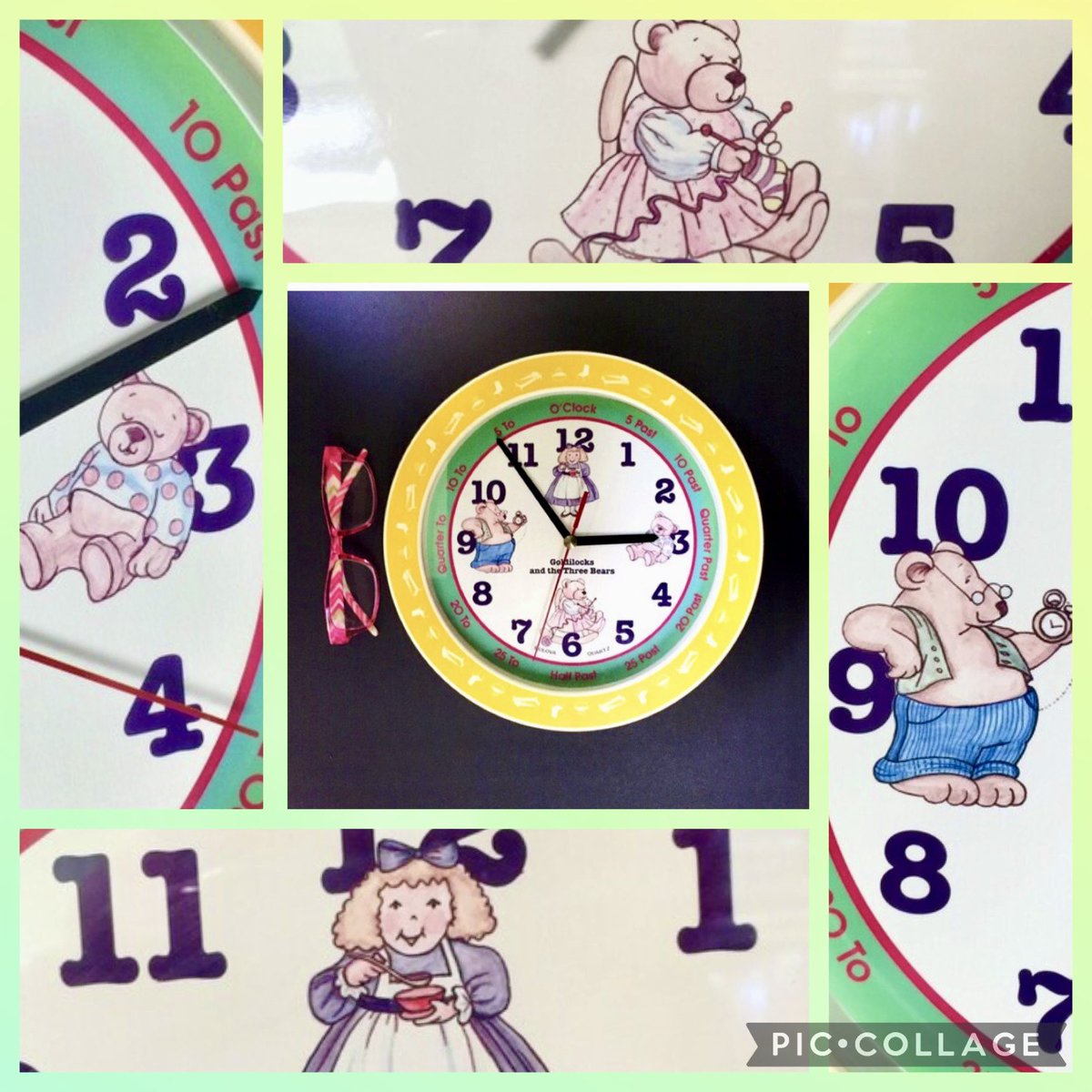 Early learning clock on #Etsy🌷 etsy.com/shop/TheEterna… 🌷 #WelcomeSpring #SpringSale #EarlyLearning #TeachingClock #ChildrensClock #ChildrensDecor #HomeSchooling #HomeDecor #VintageHome #VintageShopping
