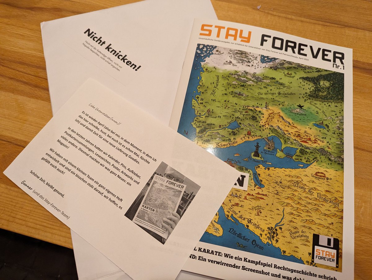 the_tech_dad's tweet photo. Kaum bin ich Unterstützer, schon gibt es das erste Goodie von @stayforeverDE - ich freu mich schon darauf, das Magazin morgen zu lesen. Sieht ja fantastisch aus! https://t.co/oPOddBG5dq
