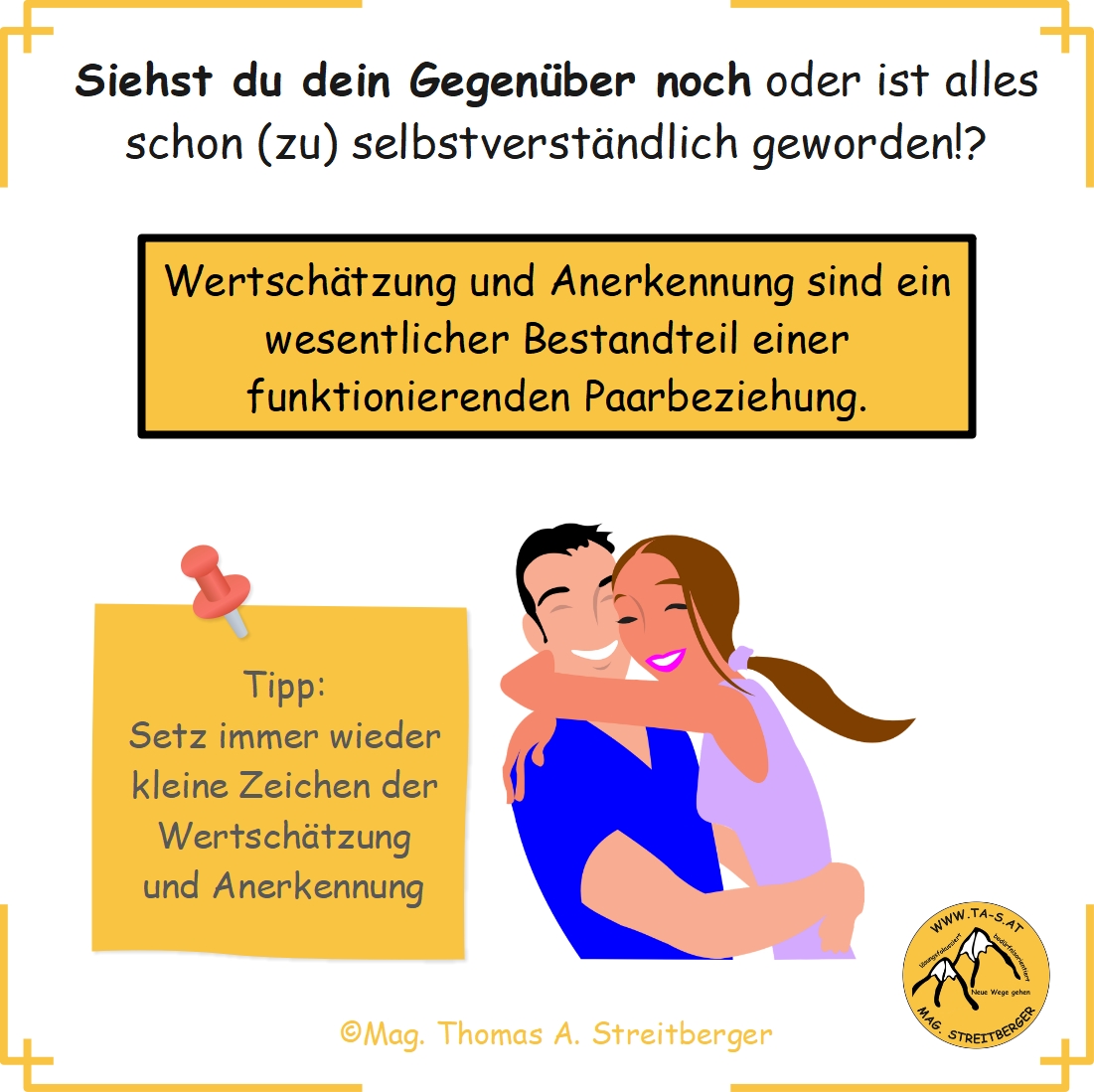 MagStreitberger's tweet photo. #wertschätzung #anerkennung #paar #paarbeziehung #paarberatung #paartherapie https://t.co/TpVqLo9i2L