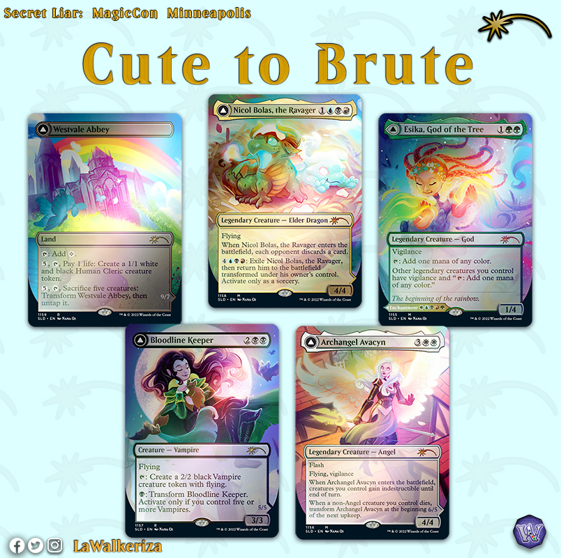 LWalkeriza's tweet photo. Cute to Brute
#LaWalkerizaNews
#LaWalkeriza #MTGNewsPaper #MTGHispano #MTGspoilers #MTGSecretLair #SecretLair #Avacyn #NicolBolas #Ormendahl #Esika https://t.co/Gb4wjzF96m