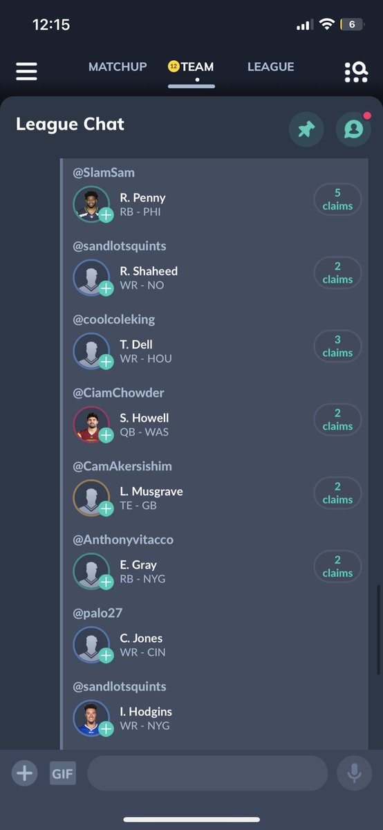 EmilyWeinerCO's tweet photo. TEAMS HAVE BEEN FILLED. After this week the league will switch to FAAB. https://t.co/HQuRJzcvu2