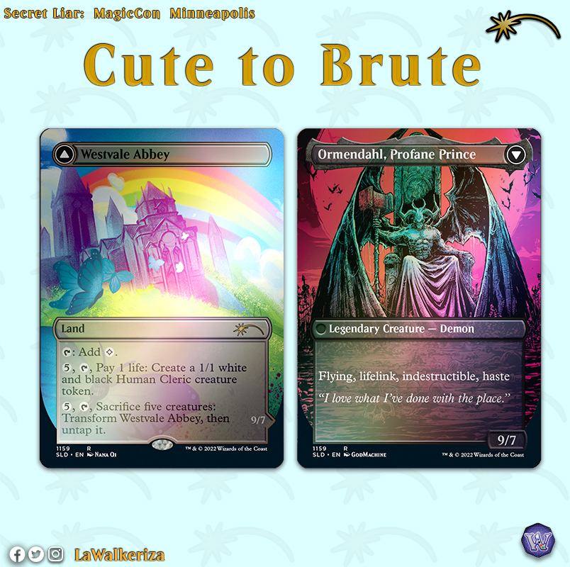 LWalkeriza's tweet photo. Cute to Brute
#LaWalkerizaNews
#LaWalkeriza #MTGNewsPaper #MTGHispano #MTGspoilers #MTGSecretLair #SecretLair #Avacyn #Ormendahl #Esika https://t.co/0xzXiCY5gX