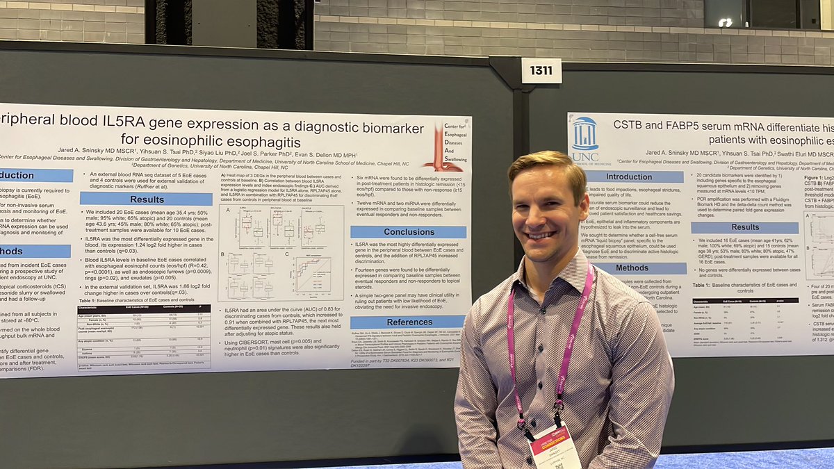 Mrmuskdge's tweet photo. #JaredSninsky @uncgastro finding bio markers for #EoE
@DDWMeeting #DDW2023 https://t.co/bBsa51uzuK