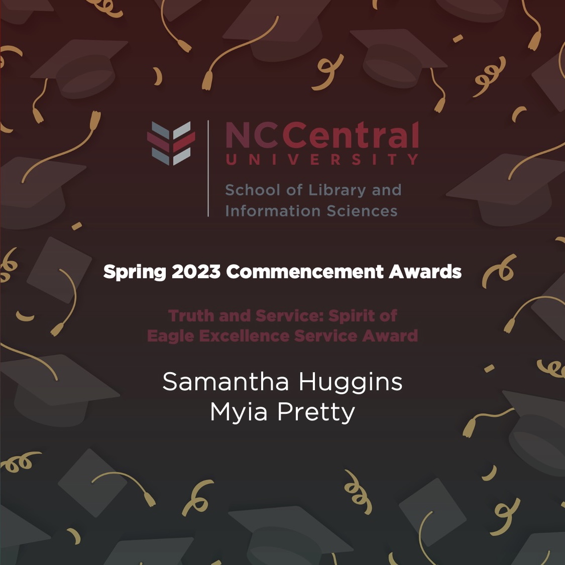 NCCUSLIS's tweet photo. Congratulations to the recipients of our departmental commencement awards for Spring 2023! #nncu #nccuslis #nccu23 #slis #graduation #graduation2023 https://t.co/KLChXaYQ6s