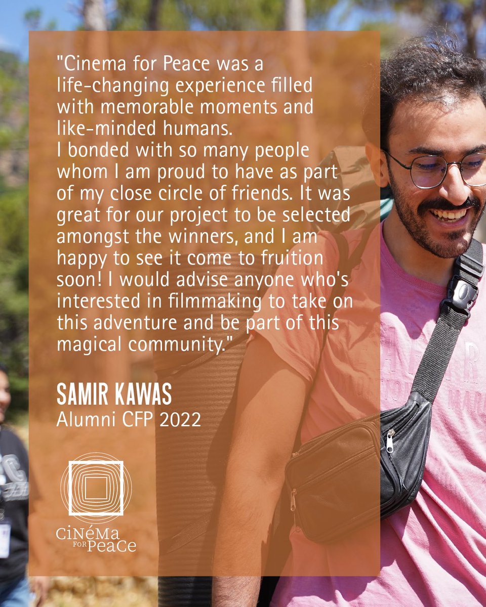 #CFP2023: Our Alumni are CHANGE-MAKERS 🌍  We are proud of our talented CFP alumni Samir Kawas who dazzled us with his outstanding skills, creativity and commitment. 

Apply now and join us for an unforgettable experience.

Organized by: <a href="/BeirutFilmSoc/">Beirut Film Society</a>