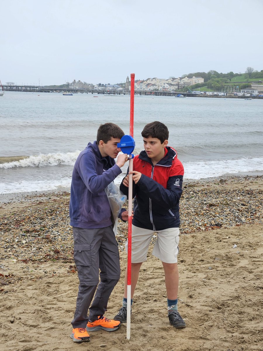 Leaving no stone unturned in our quest to get good data! #Coast #beach #geographyfieldwork #leeson23
