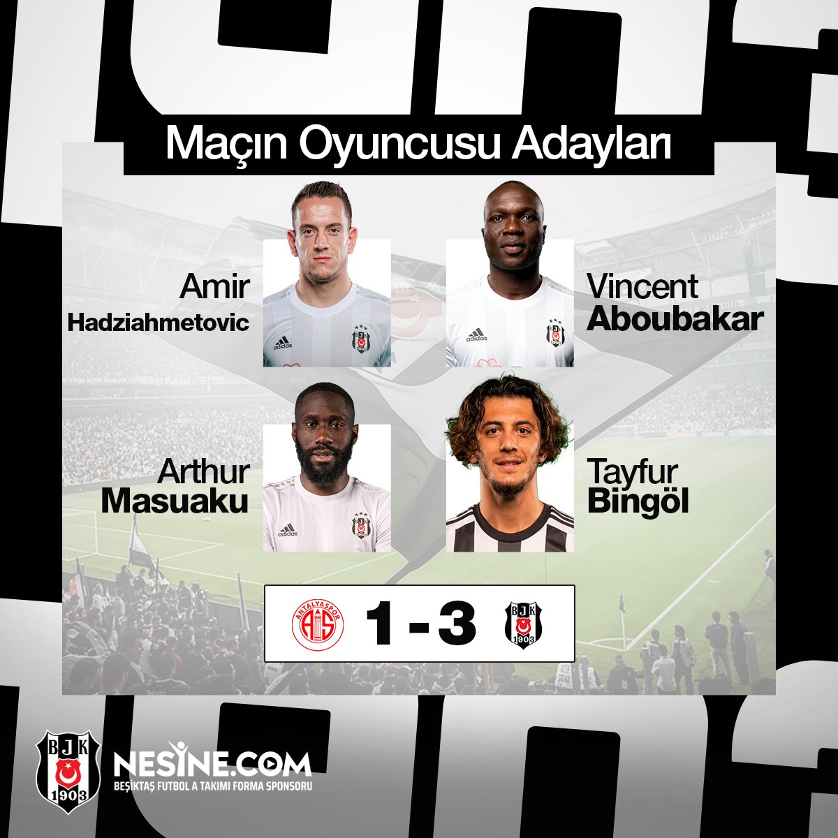 🗳️ Sizce Fraport TAV Antalyaspor galibiyetinde @Nesinecom maçın oyuncusu kimdi?