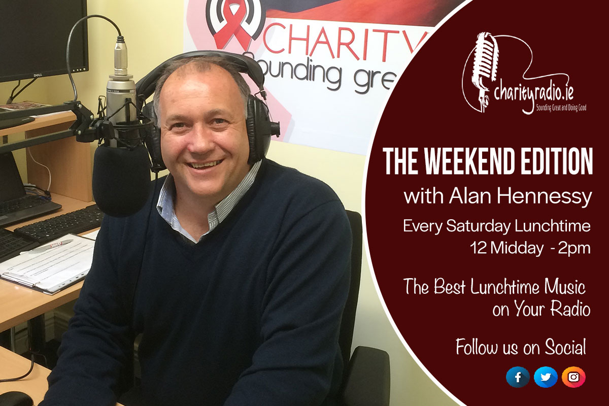 CharityRadio's tweet image. The best lunchtime music on your radio 
The Weekend Edition with Alan Hennessy from 12 Midday - 2pm
Join Alan for another Forgotten Treasure and his new feature "The Listeners Choice"
buff.ly/36CL3ek 
#weekendedition #listenerschoice #lunchtimemusic