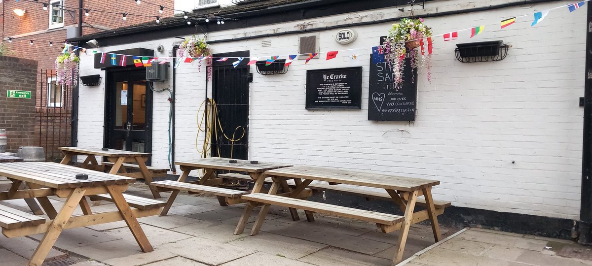 Ye Cracke beer garden is currently a peaceful oasis, away from the lunacy of today.
The last time I was in here was as part of a boss 5-a side team after winning a national tournament in Manchester, though
Inter Jissum Athletic's name is strangely absent from the roll of honour.