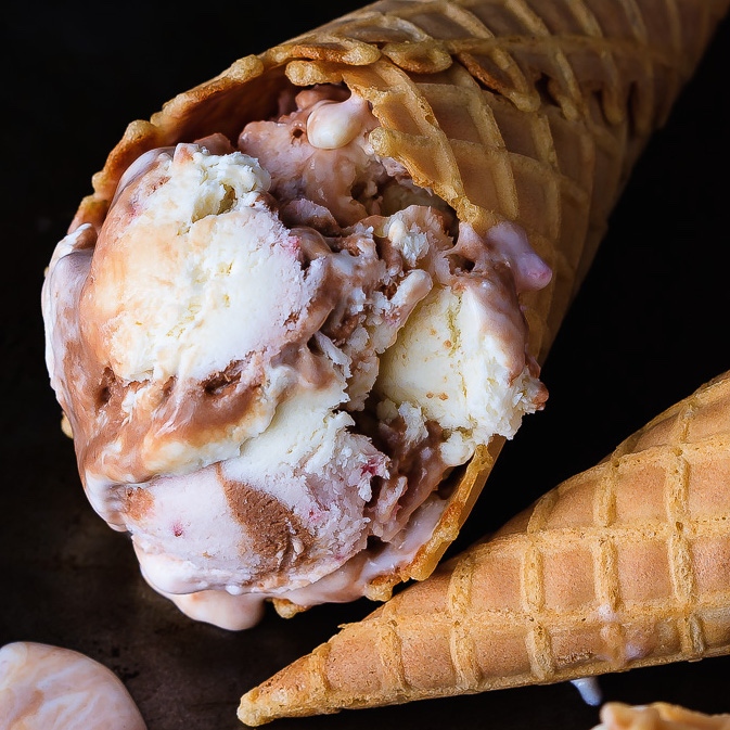 The easy, no churn Neapolitan ice cream is made with sweetened condensed milk - no need for an ice cream maker. This mix of vanilla, chocolate and strawberry ice cream is perfectly creamy! Get the recipe: bake-eat-repeat.com/no-churn-neapo…