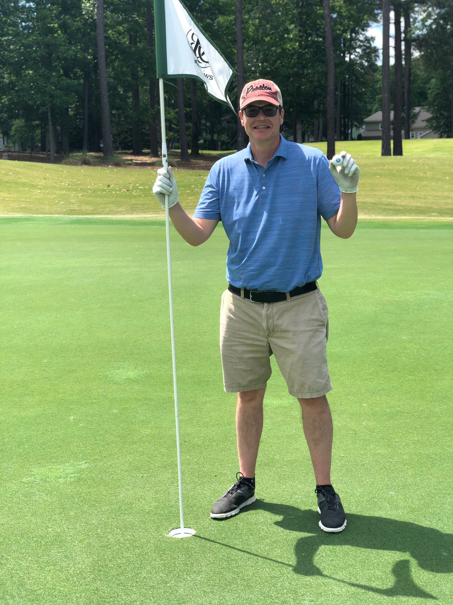 Craig Evans on Twitter "First ever hole in one. Uphill into the wind