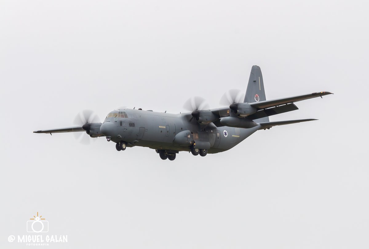 Israel Air Force Lockheed Martin C-130J-30 Samson 669, Morón AFB. LEMO 6-3-2023. #israelairforce #avgeek #planespotting #aviationlovers #baseaereamoron #c130hercules