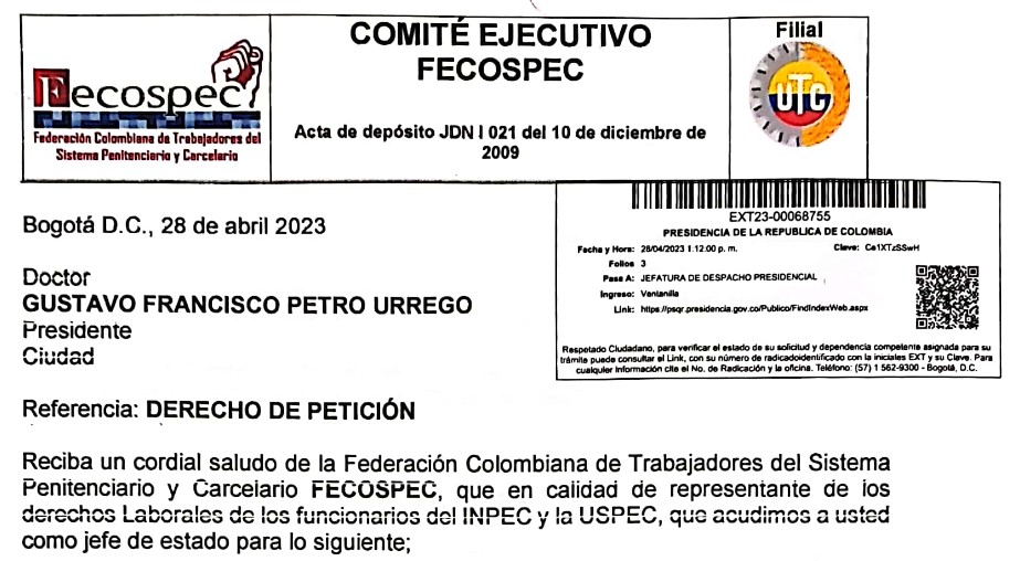fecospecofi's tweet photo. DP_solicitud Pension CCV_Administrativos INPEC, @petrogustavo @DefensoriaCol @MintrabajoCol @MinHacienda @MinjusticiaCo @PGN_COL @CGR_Colombia @infopresidencia @DAFP_COLOMBIA @DInpec https://t.co/NMBDKmfvuM