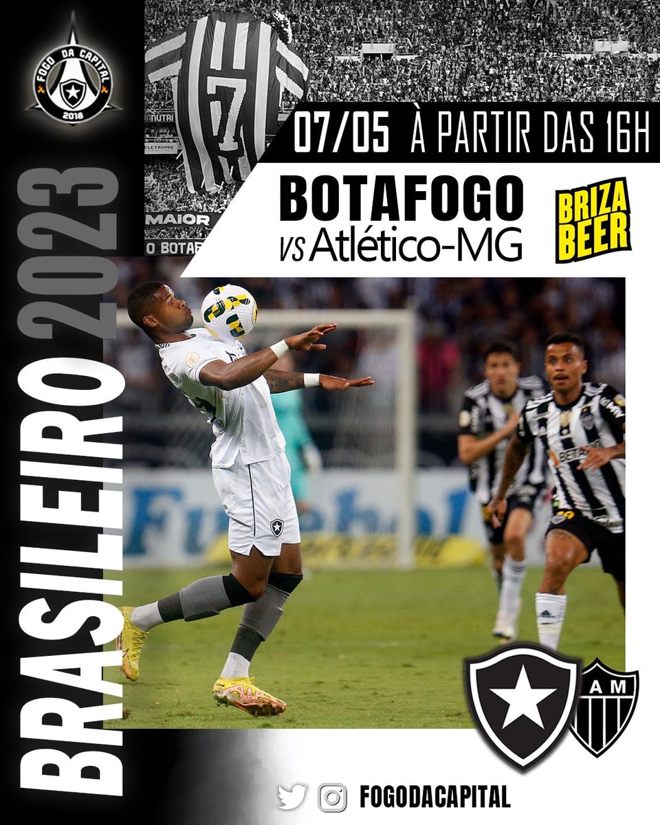 fogodacapital's tweet photo. Domingo é dia de jogão valendo a invencibilidade e a permanência na liderança! Vamos juntos apoiar o nosso Glorioso em mais essa batalha 🔥🖤🤍
#Botafogo #FogoDaCapital #Glorioso #Camisa7 #TimeToSetFire #BotafogoWay #Bsb #Brasileirão https://t.co/lVTYYX5xCB