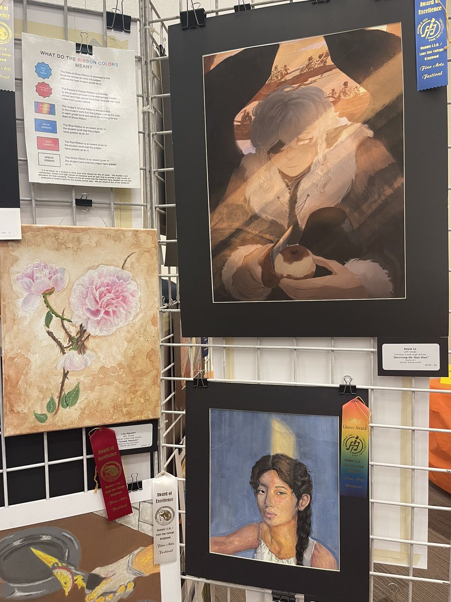 mahony_m's tweet photo. At the Humble ISD Fine Arts Festival - some great looking pieces from our students and others…including one of my kids :) #GoJude

@HumbleISD_Arts @dawgartschs @HumbleISD_SCHS 
@HumbleISD_SWE @VisualArtHumble https://t.co/L5nTdTcfCx