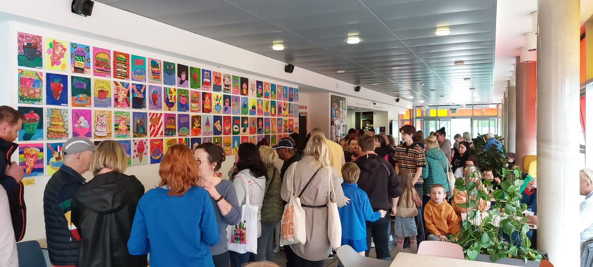 Doodleboxstudio's tweet photo. Our exhibition 2023 is open. Thanks to the children, their families & all at Rua Red for making it such a brilliant event, and to Veronika for all her help. Congratulations to Mimi and Donnacha, winners of the Leah Kelly award. The exhibition will be open all month. #RuaRed https://t.co/KAYOt0sRzv