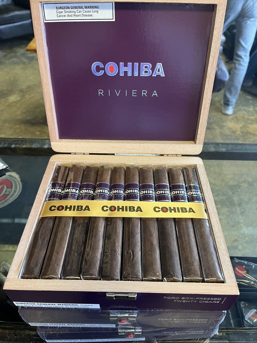 Now in: Cohiba Riviera, made in Nicaragua. The first Cohiba to be box pressed and the first with a Mexican San Andreas wrapper! #cohibariviera #cohibacigars #cohibacigar
