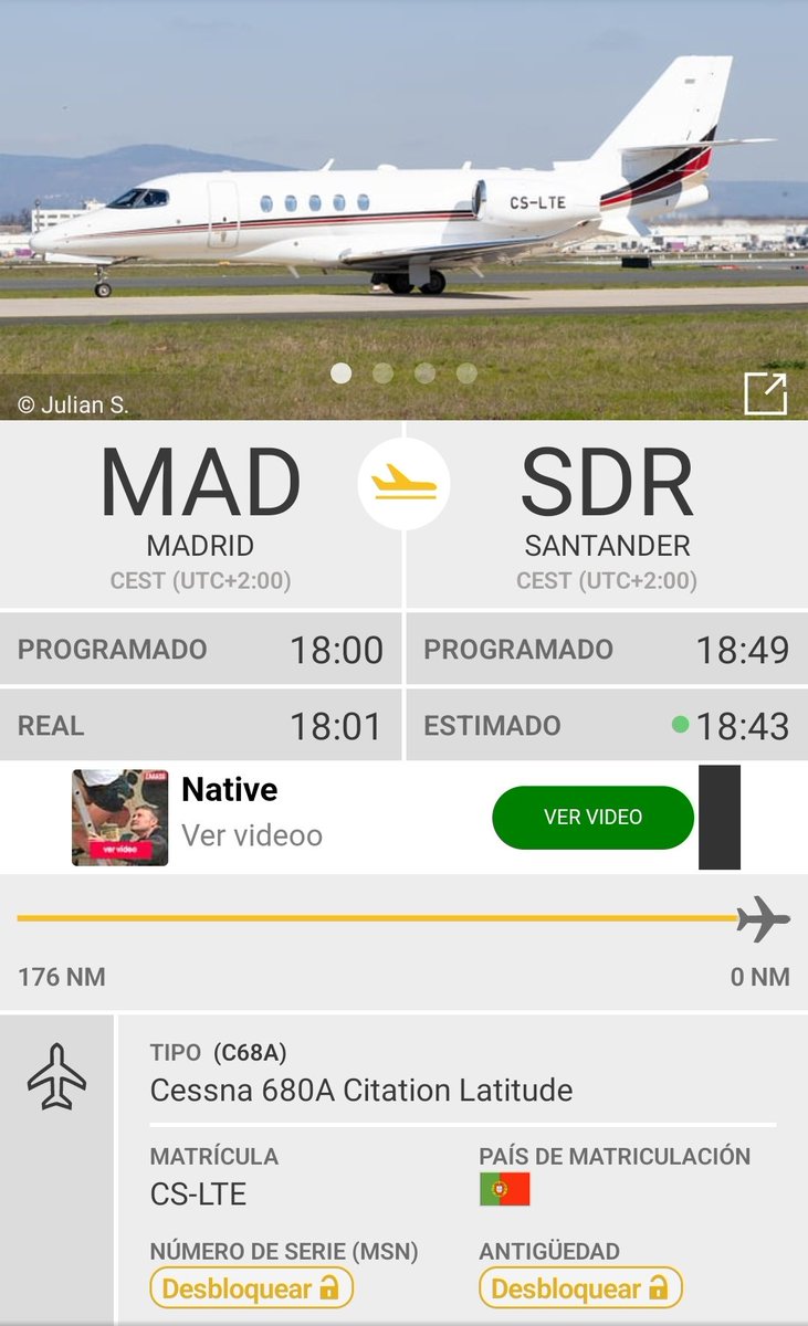 NatxoMadariaga's tweet photo. Aterrizaje de la aeronave Cessna 680A Citation Latitude en el aeropuerto de Santander, Seve Ballesteros - LEXJ. ✈️ @AParayas #LEXJ #Spotter #LEXJSpotter https://t.co/DUdrlifZ8b