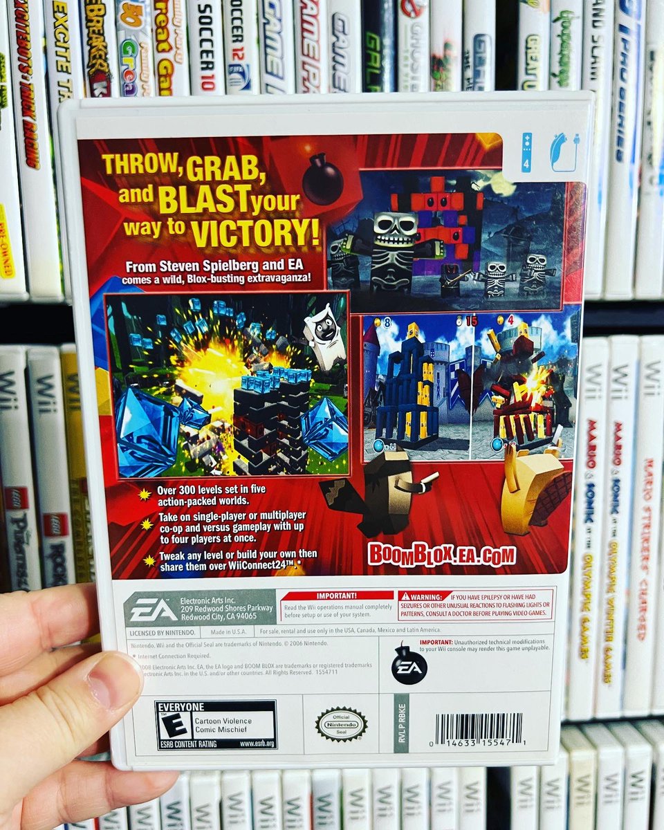 GamerAhmer's tweet photo. This Nintendo Wii Game Released 15 Years Ago in 2008! Have You Played It? #nintendo #wii #videogames #gamerahmer #nintendowii #wiigames #boomblox #gameroom #gaming #gamer #games #wiicollection https://t.co/CmOlYteFaj