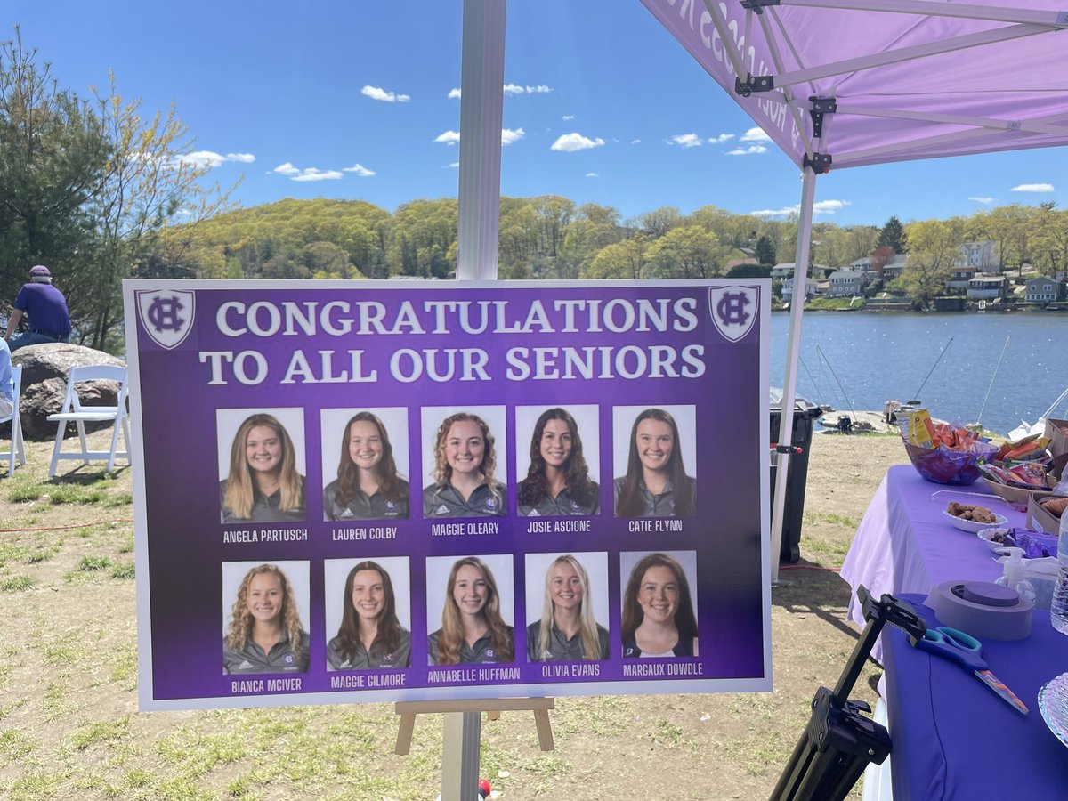 KitHughesHC's tweet photo. Incredible day to celebrate a special group of seniors for @HCrossWRowing &amp; @HCrossMRowing. Such an accomplished group of Crusaders w/ bright futures ahead. After a few more races of course! 

#GoCrossGo 💜👊🏼✝️ https://t.co/fCxjYjs1V6
