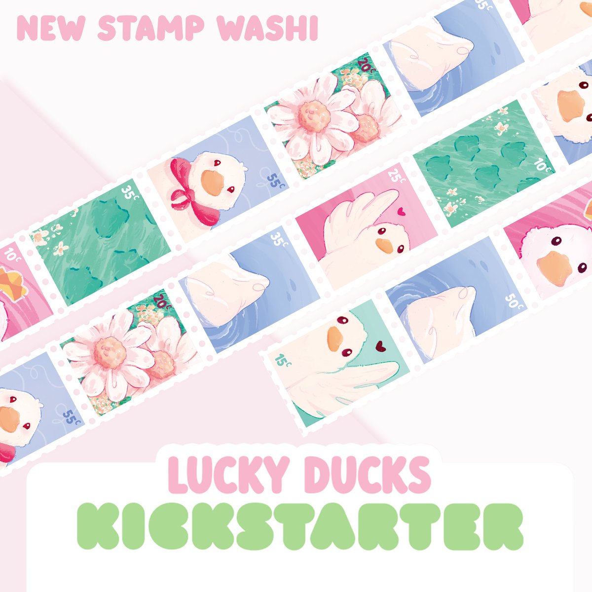 studiomiamouz's tweet image. There has been a HUGE update to my current Kickstarter Lucky Ducks!
We're currently only 2 stretchgoals away from the washi tapes and oh boy look at the cute munchie duck which just has been unlocked 🥰
I've also added 4 new washi tapes which can be backed for now
Link to KS 👇