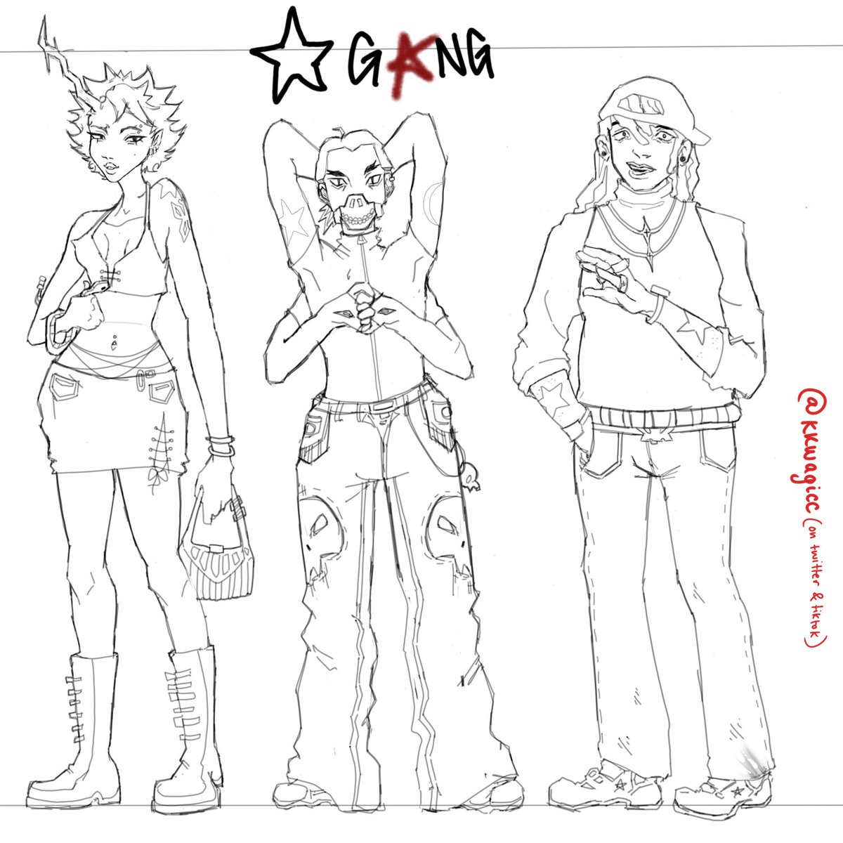 kkwagicc's tweet photo. Some designs I’ve made the past two days!! stylish ppl ;D

#smallartist #characterart #manga #Poc #artmoots #art #alt https://t.co/VIgrqgyBxi