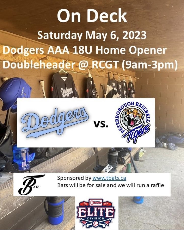 TBats_'s tweet photo. We’re at RCGT Stadium in #ottawa for the @bytowndodgers home opener vs the Peterborough Tigers. Perfect day for a double header!! #baseball #baseballcanada #baseballontario #baseballbats #woodbats #tbats #homerun #baseballlife #ottawabaseball https://t.co/LxBqKaIchS