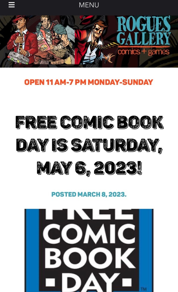 Saturday - May 6th - check out free comic book day.  Shops all around the Austin area participate, check out their websites for info. @roguesgallerytx is a locally owned shop in Round Rock and is one of the closest to #wielandes Support local businesses … ift.tt/SPeVTKy