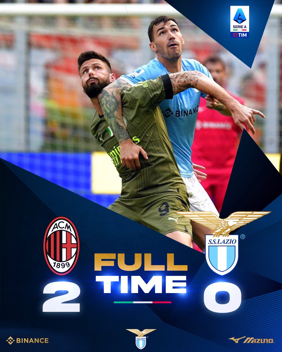 OfficialSSLazio's tweet photo. 🔴⚫️ 2-0 ⚪️🔵

⏹️ Triplice fischio 

#AvantiLazio 🦅 https://t.co/zcq4PvfIjE