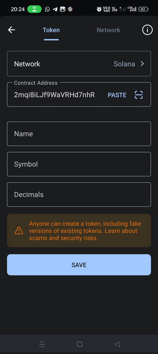 imabdul01's tweet photo. @solanapoorcoin How to add in trust wallet https://t.co/CUdBOgVbHE