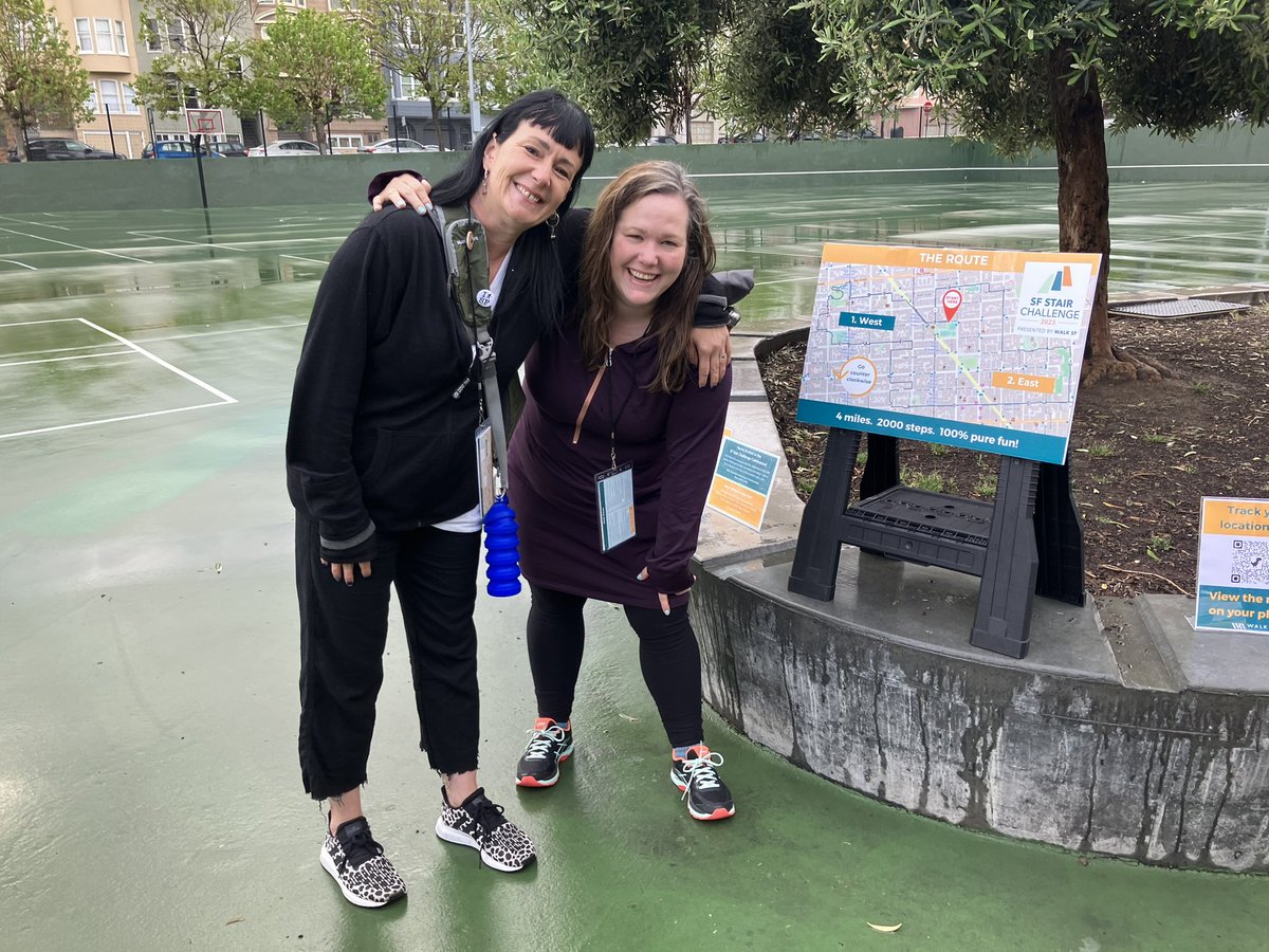 walksf's tweet photo. The first ever #SFStairChallenge is here!
We’re sold out & the rain isn’t keeping the intrepid walkers away. Share your photos from the wall for a chance to win prizes. #IWalkSF https://t.co/iN4TcNAI23