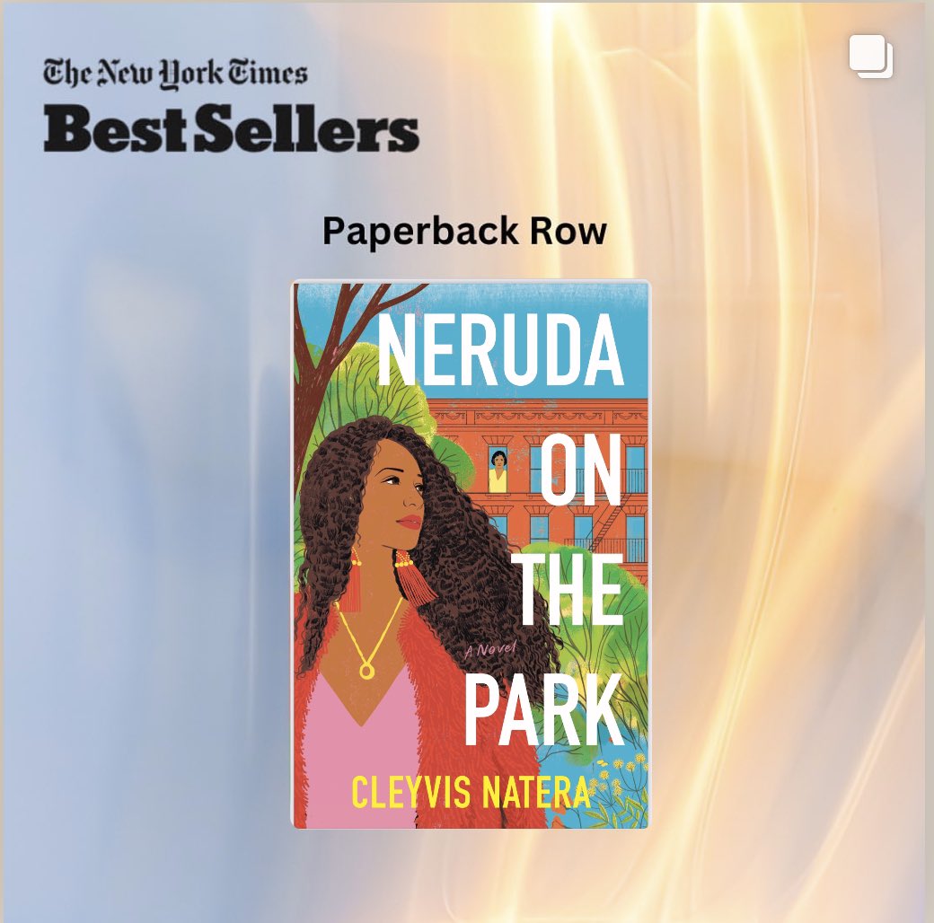 Thankful to the editors of the @nytimesbooks for selecting my debut, Neruda on the Park, for Paperback Row. Nothing like feeling the love from my hometown newspaper 😉